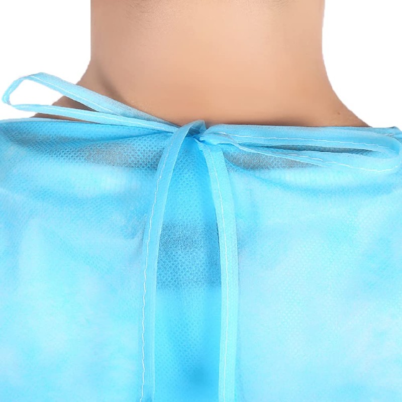 KOVIDSUN PP Isolation Gown, One Size Fits Most, Elastic Cuffs,