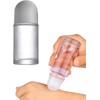 Mozff White 50ML Glass Empty Roller Bottles with Plastic Roller