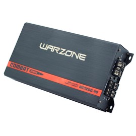 Warzone WC1200.4D 4-Channel Class D Amplifier, 1200W RMS Power, 4 Ohms, Bridgeable, LPF/HPF Filters, Clip LED Indicator for Pro Car Audio