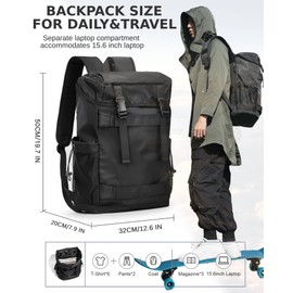 livbote Skateboard Backpack, Skateboard Bag for Men, Gym Backpack for Skateboarding, Sports, Travel, College