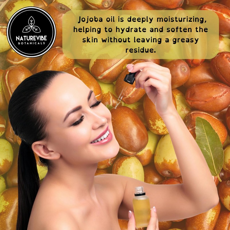 Naturevibe Botanicals Golden Jojoba Oil 32 oz – 100% Pure,