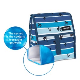 PackIt Lonchera congelable con cierre de cierre, palmas de atardecer