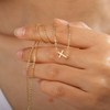 Gold Cross Necklace for Women, Dainty 14k Gold Plated Small