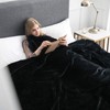 MOONLIGHT20015 Fleece Blanket Throws for Sofas - 400 GSM Black