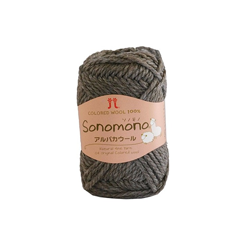 Hamanaka Sonomono Alpaca Wool Yarn, Extra Thick, Col.43, Brown, 1.4