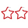 80 90s Colorful Big Acrylic Star Hoop Earrings Neon Geometric