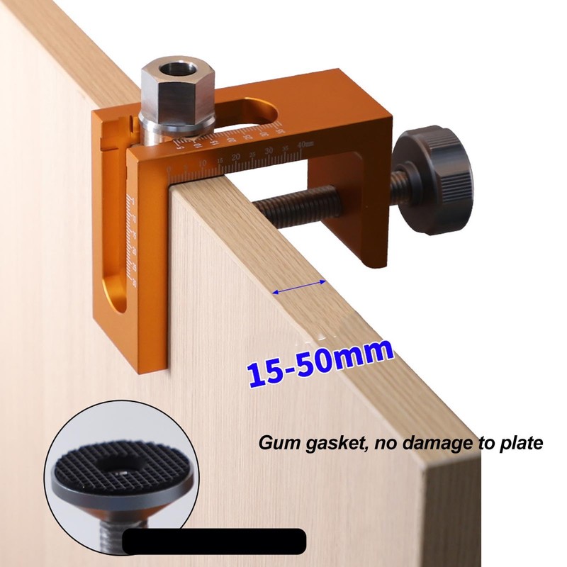 Baxnore 10 mm Pocket Hole Jig Kit, CNC Aluminum Alloy