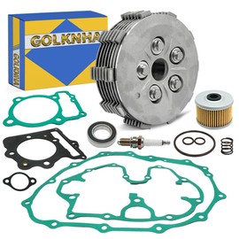 GOLKNHA 400EX Clutch Kit & Steel Friction Hub Pressure Plate & Complete Gasket Set for Honda Sportrax 400 TRX400EX 2005-2008 TRX400X 400X 2009-2014 TRX 400X 2x4 OEM# 22121-HN1-A40 22350-HN1-000
