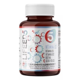 Lifeed5 Capsulas Vitaminas B3 B5 B12 Biotina Acido Folico Lifeed5 Sabor Sin Sabor