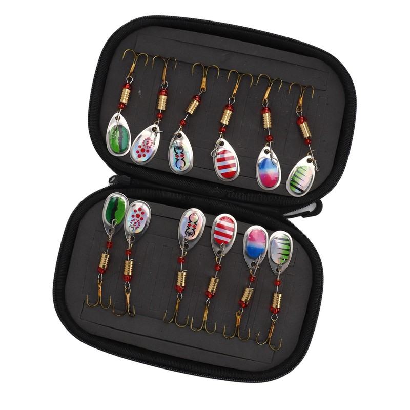 12Pcs Trout Lure Flashing Sequin Efficient Stainless Steel Bass Fishing