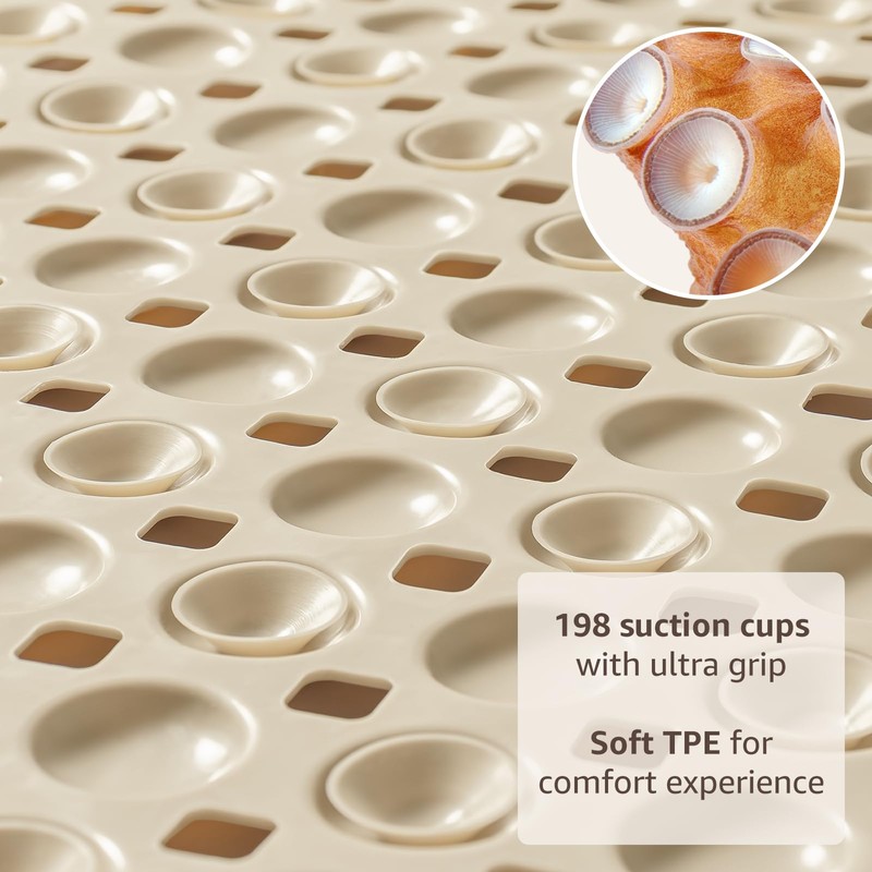 OTHWAY Bath Tub Shower Mat Non Slip, Bathtub Floor Liner
