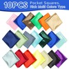 FELYSIK Men Pocket Squares Set for Suit Tuxedo, Satin Handkerchief
