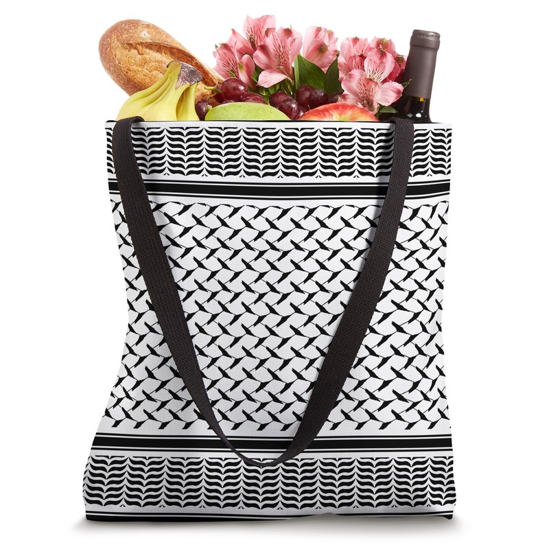 Palestine Map Flag Palestinian Pride Keffiyeh Scarf Arab Tote Bag