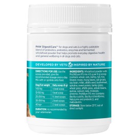 PAW by Blackmores Digesticare™ Probiotic Powder for Dogs and Cats | Supports Dog or Cat’s Gut Health |150g
