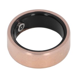 ASHATA Smart Ring Health , Gold Water Resistant Smart Ring, Sleep Fitness Pedometer Smart Health Ring for Daily Use for Men and Women Black (10)