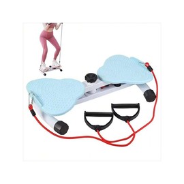 Waist twist Machine, slim waist and toned abs, 300 lbs weighing, can stand with feet apart, double non-slip, no noise use Exercise Equipment Abdominal Roller Workout - Color: Blue