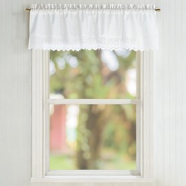 CHF Penny Eyelet, 14 in Valance, White