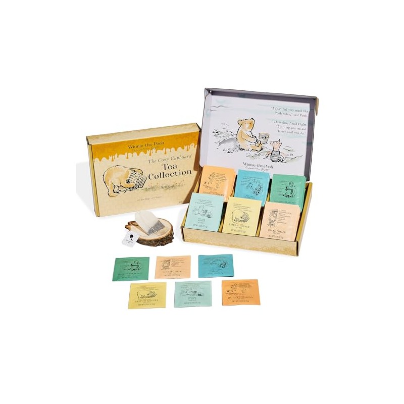 Thoughtfully, Classic Winnie-the Pooh Tea Collection Gift Set, Includes 60