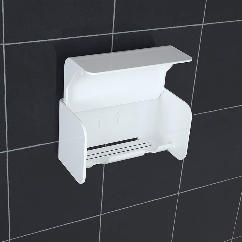 YRWXDY Toothbrush Holder Wall Mounted with Cover, Self Adhesive Toothbrushes