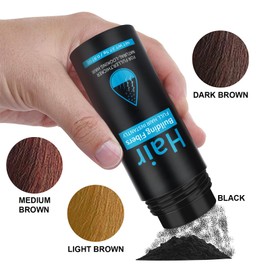 Hair Fibres, Hair Fibres Dark Brown for Thinning Hair, Instantly Conceals Hair Loss in 15 Sec, Hair Loss Concealer for Women and Men (Medium Brown)