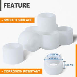 (60 Pack) SUNGATOR 1/2 Inch PEX-A Expansion Rings, Plastic F1960 Expansion Sleeves, 1/2" PEX A Rings for Pipe/Tubing System