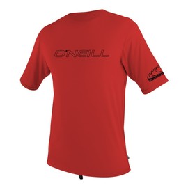 O'Neill Wetsuits UV Sun Protection Youth Basic Skins Short Sleeve Tee Rashguard (Red, 4)
