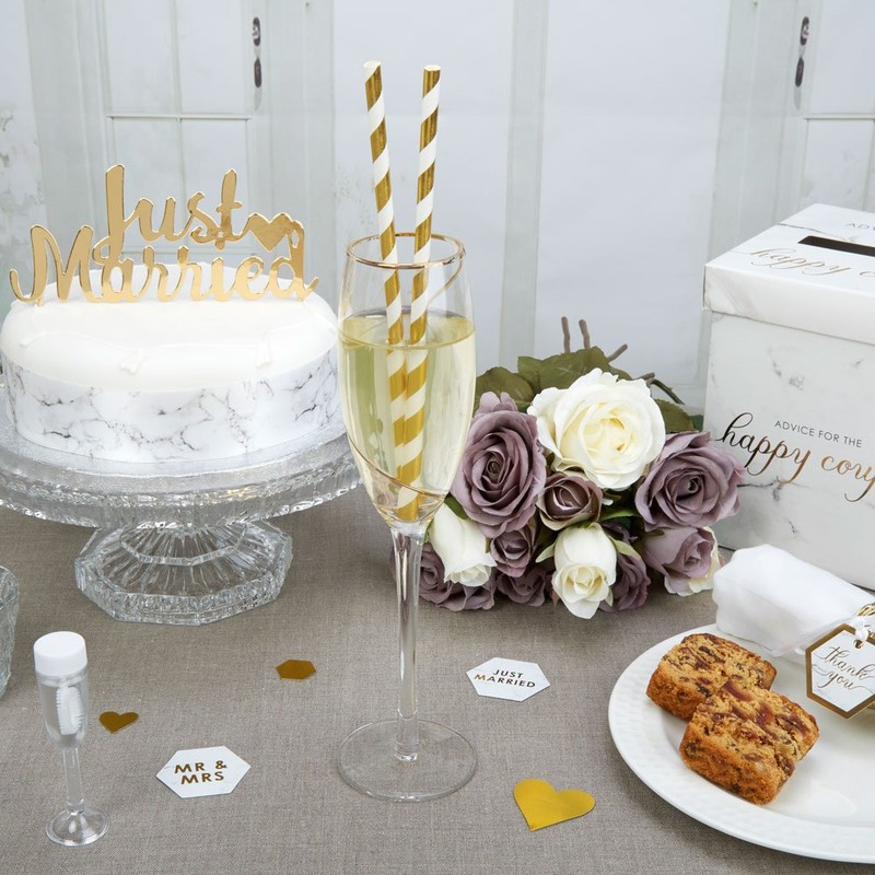 Neviti Paper Straws - Gold, Pack of 25