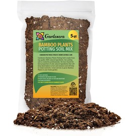 GARDENERA Premium Bamboo Potting Soil Mix - (20 Quarts Bag)