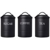 Steelware Central Kitchen Canister Set of 3 Sugar Coffee Tea