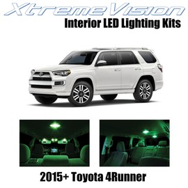 XtremeVision Interior LED for Toyota 4Runner 2015+ (13 Pieces) Green Interior LED Kit + Installation Tool