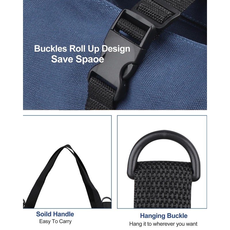 Wessleco Roll Up Tool Bag, 16OZ Canvas Wrench Roll Up