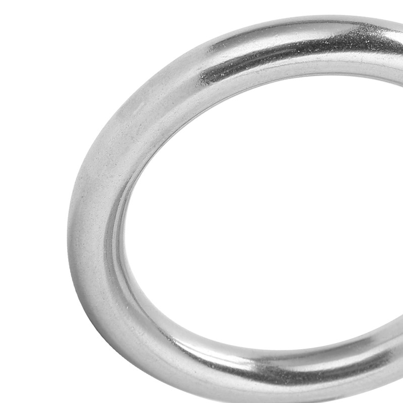 Alomejor 5pcs Round Rings Stainless Steel Smooth Welded O-Ring for