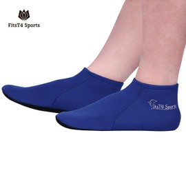 FitsT4 Sports Neoprene Water Socks 3mm Snorkel Fin Anti-Slip Sock Swim Men Women Dive Wetsuit Booties Perfect for Scuba Surfing Kayaking Beach Volleyball Soccer