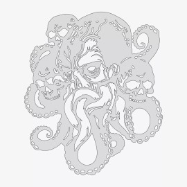 Wraith SprayWorks Horror From the Deep #1 - Reusable Airbrush Stencil Template