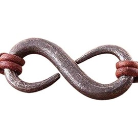 ARTIZANSTORE Iron Infinity Bracelet Unisex Mens Womens Jewellery Iron Anniversary Blacksmith Made