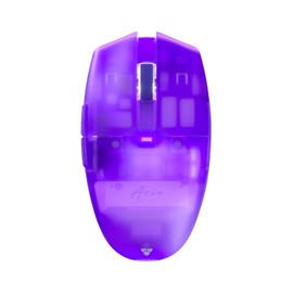 Fantech Aria XD7 Atomic Wireless Gaming Mouse, Tri-Mode Connection Pixart 3395 Gaming Sensor 26000 DPI, HUANO Switches, 59 Grams Lightweight Ambidextrous Egg Shape for PC & Laptop - Purple