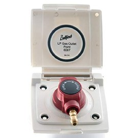 BULLFINCH Caravan White Bbq Gas Point And Quick Release Plug In Tail Connector