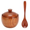 Olla de madera para especias, salero, caja de pimienta de