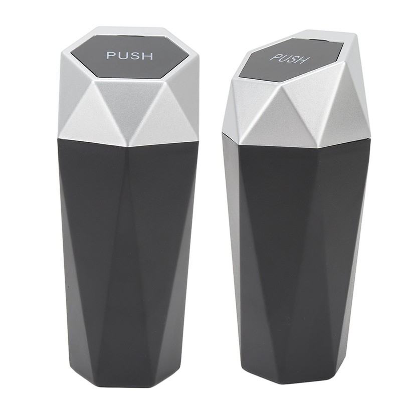 2Pcs Car Trash Can with Lid Waterproof Decorative Automotive Portable