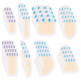 Pack of 32 Blister Plasters Heel Hydrocolloid Plasters, Gel Plasters Blister Prevention for Toes and Fingers Blister Plasters for Forefoot Heel Protection (7 Types)