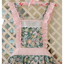 CRB Fashion Womens Cooking Baking Apron | Ladies, Woman, Kitchen Chef Aprons with Pocket (Gray Pink)