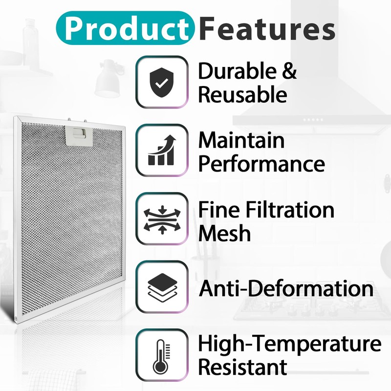2Pcs WA0575 Range Hood Filter 14.4"x13.5"x0.35" Compatible with Vissani