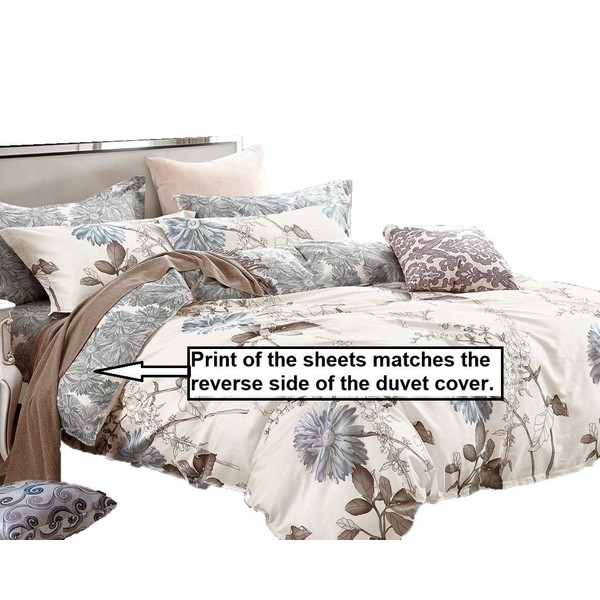 Swanson Beddings Daisy Silhouette 100% Cotton Sheet Set : Fitted