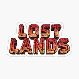 decals Lost Lands Sticker - Red, Retro, Waterproof, Powder Coated Plastic or Metal, Auto, Wall, Laptop, Cell, Truck