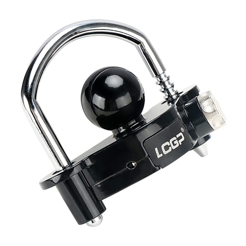 LCGP Black Trailer Hitch Lock with Combination Lock, Fits 1-7/8,2