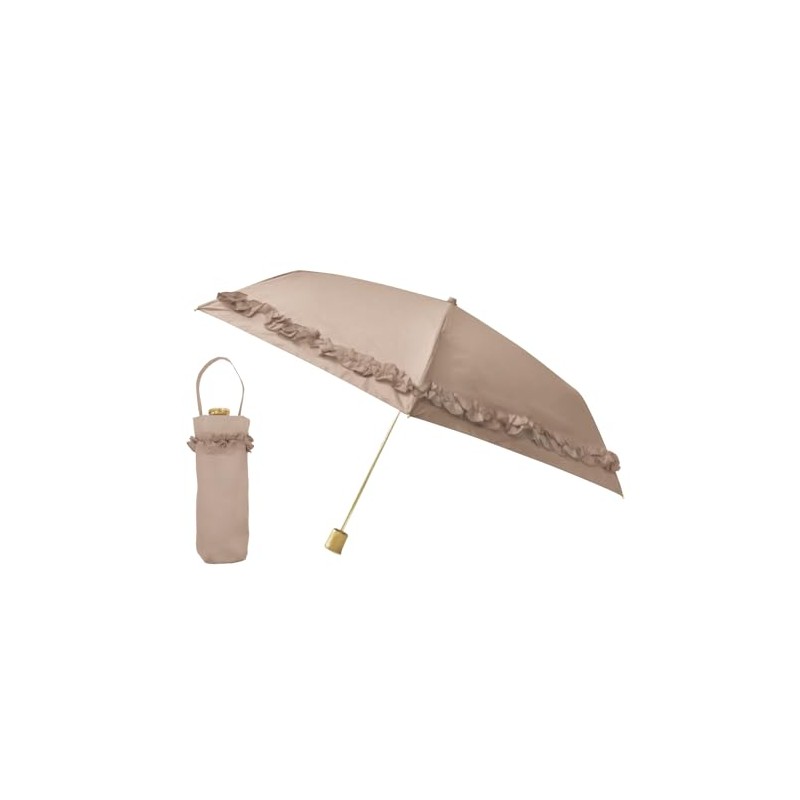 PT Full Blackout Windproof Maru 3 Fold Umbrella/Gathered Ruffle I,