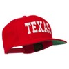 College Texas Embroidered Snapback Cap - Red OSFM
