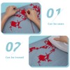 FINGERINSPIRE 2 Pcs Red Plum Blossom Shape Appliques 53x17cm Flower