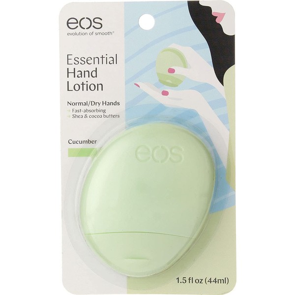 Eos Everyday Hand Lotion, Cucumber, Paraben-Free - 1.5 Oz, (Pack of 2)