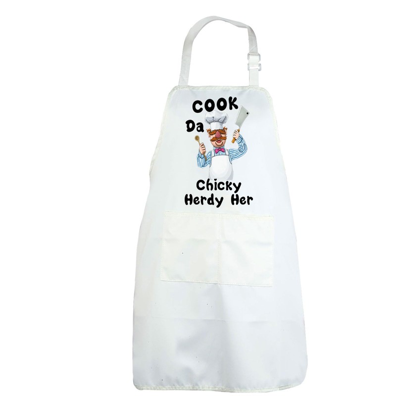 Swedish Chef Kitchen Apron Cook Da Chicky Herdy Her Adjustable